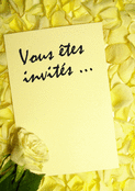 Invitation tendre sur fond floral élégant